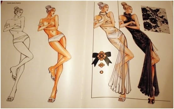 Figure illustration and dress design