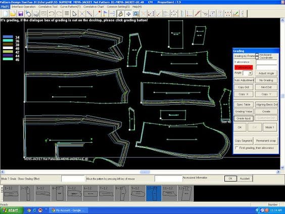 Computer-aided pattern grading