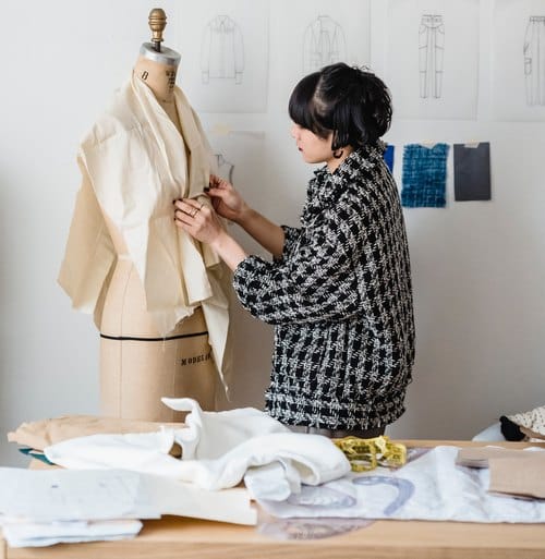 draping by fashion designer