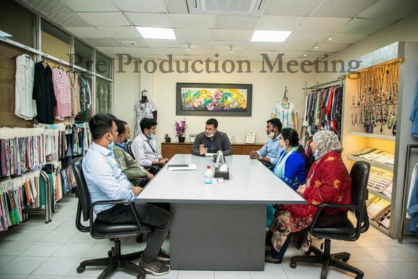 pre production meeting in garment industry