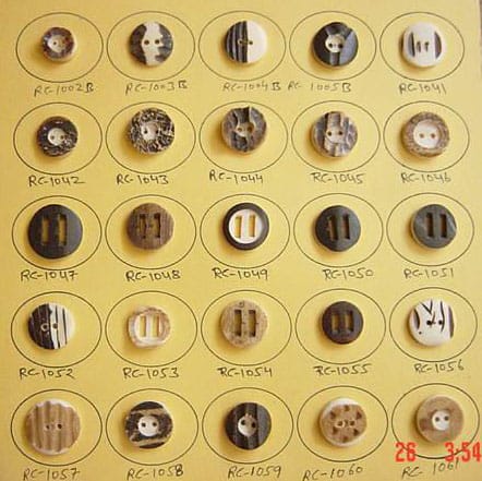 Bone and horn buttons