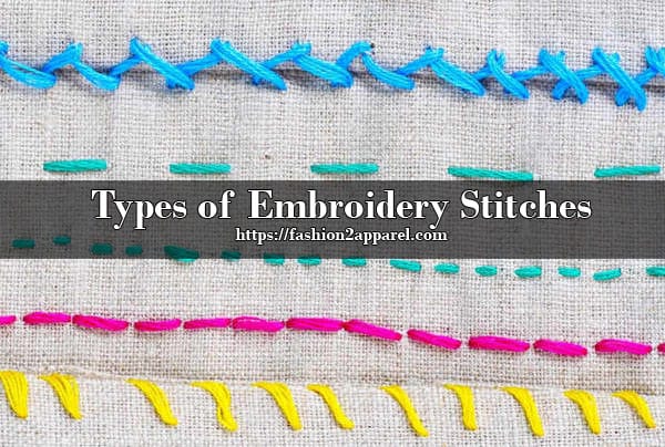 Types of Embroidery Stitches