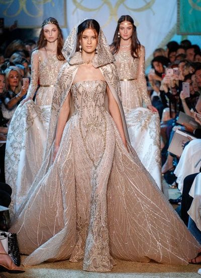 Haute couture fashion dress