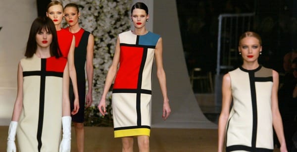 OP art fashion with bright color and bold pattern