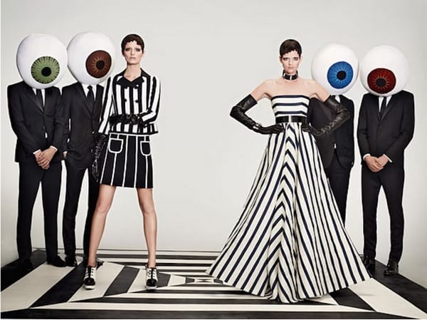 Optical illusion art inspired fashion